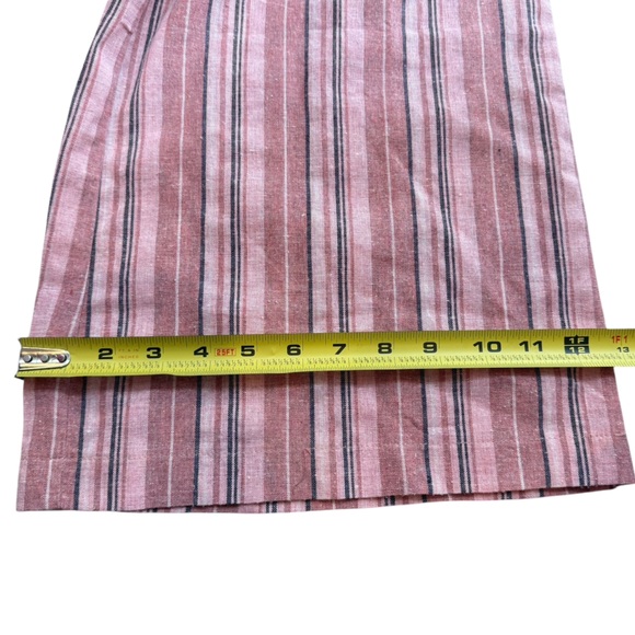 Hem & Thread Womens M 100% Cotton Wide Leg Jumpsuit Rose Pink Stripe Relaxed Fit - Picture 6 of 9